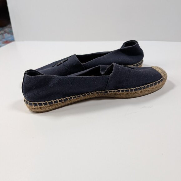Great condition Tory Burch Weston Flat Espadrille shoes in Bright Navy - size 8M - Picture 12 of 17